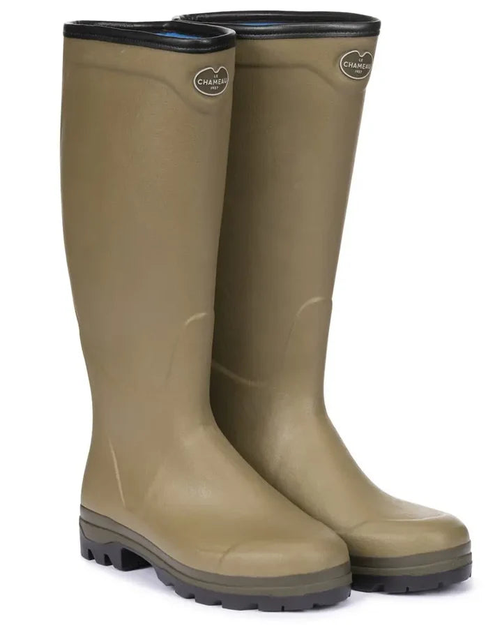 LE CHAMEAU Country Cross Boots - Neoprene - Iconic Green
