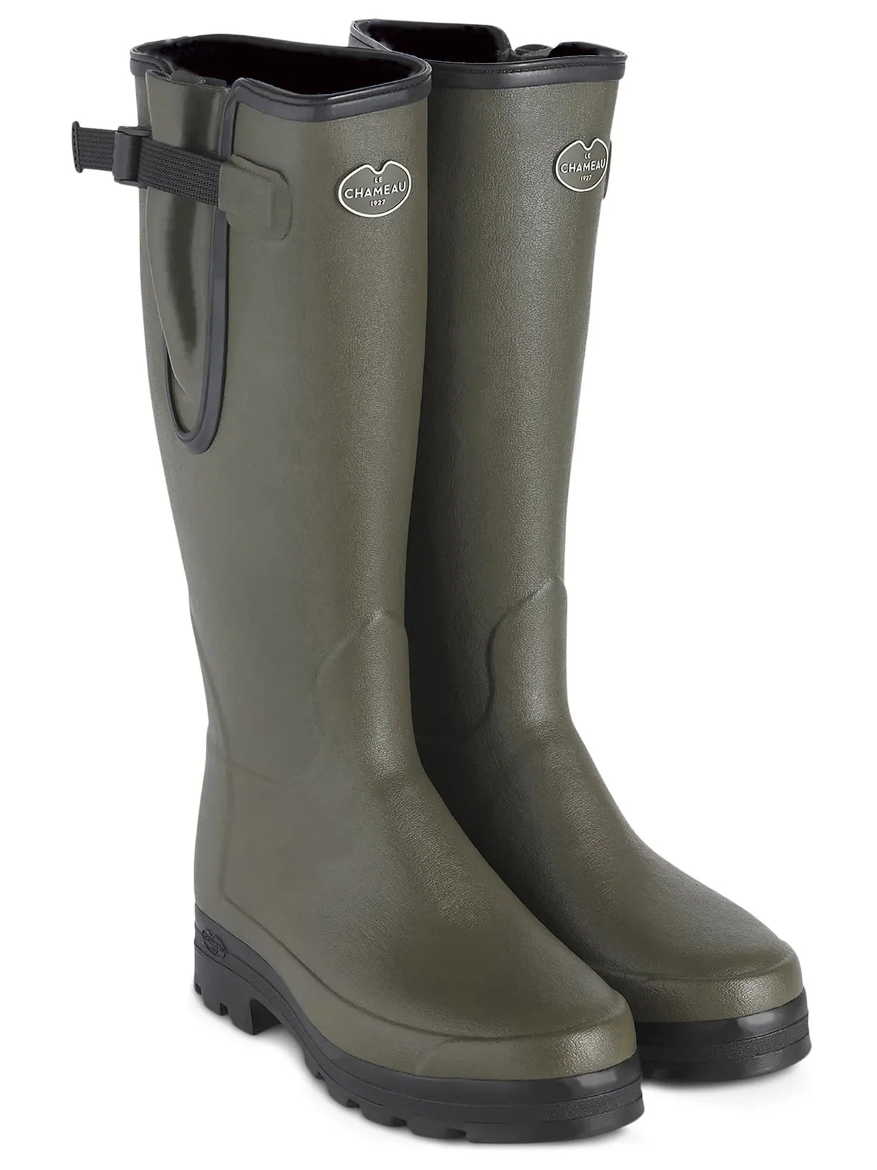 LE CHAMEAU Vierzonord Boots - Neoprene Lined - Dark Green