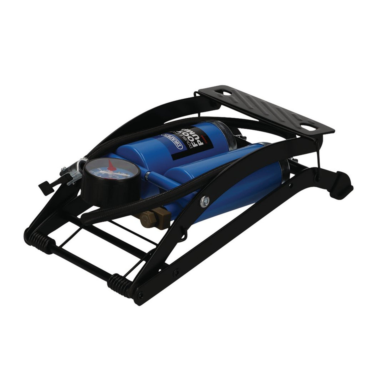 Draper Double Cylinder Foot Pump - Fast & Efficient Inflation