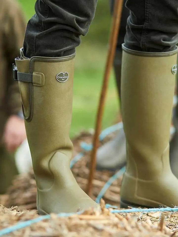 LE CHAMEAU Vierzonord Boots - Neoprene Lined - Iconic Green